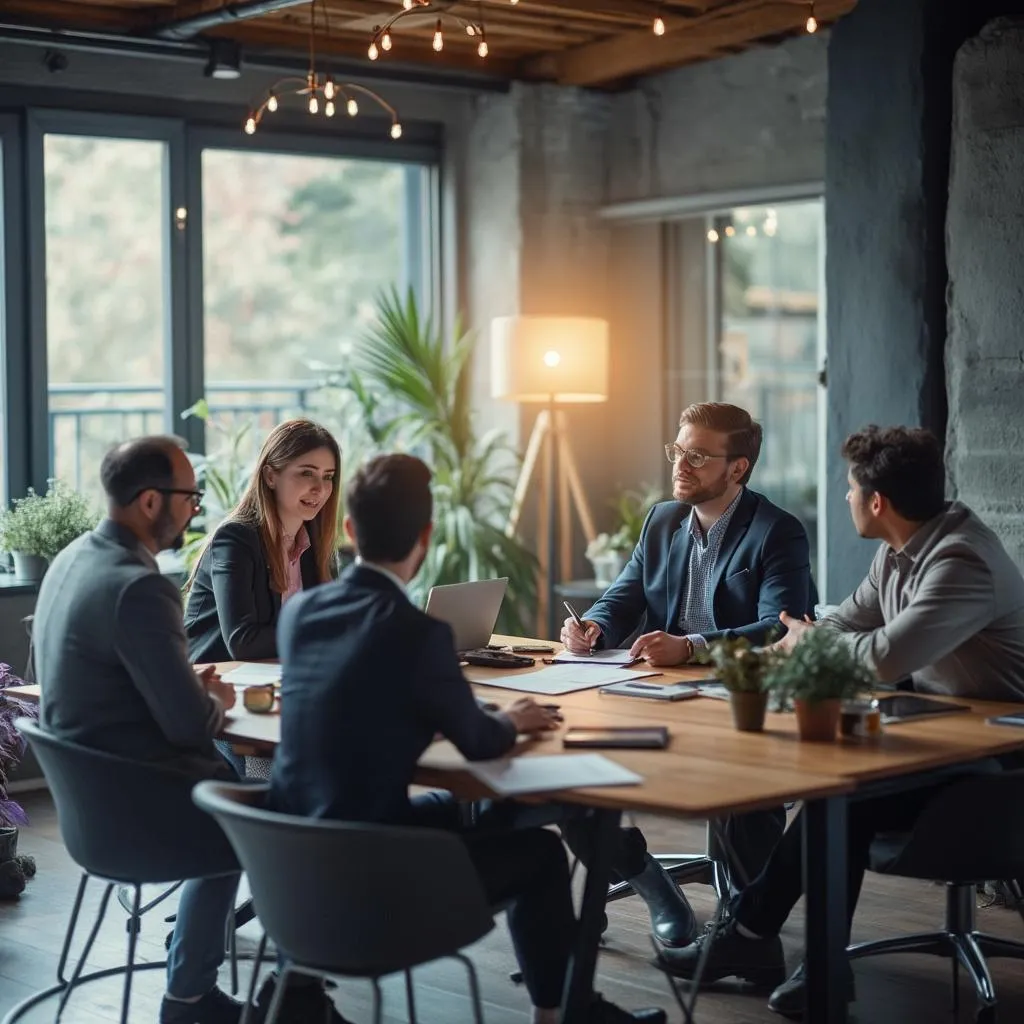 Sesión de planificación financiera con cliente